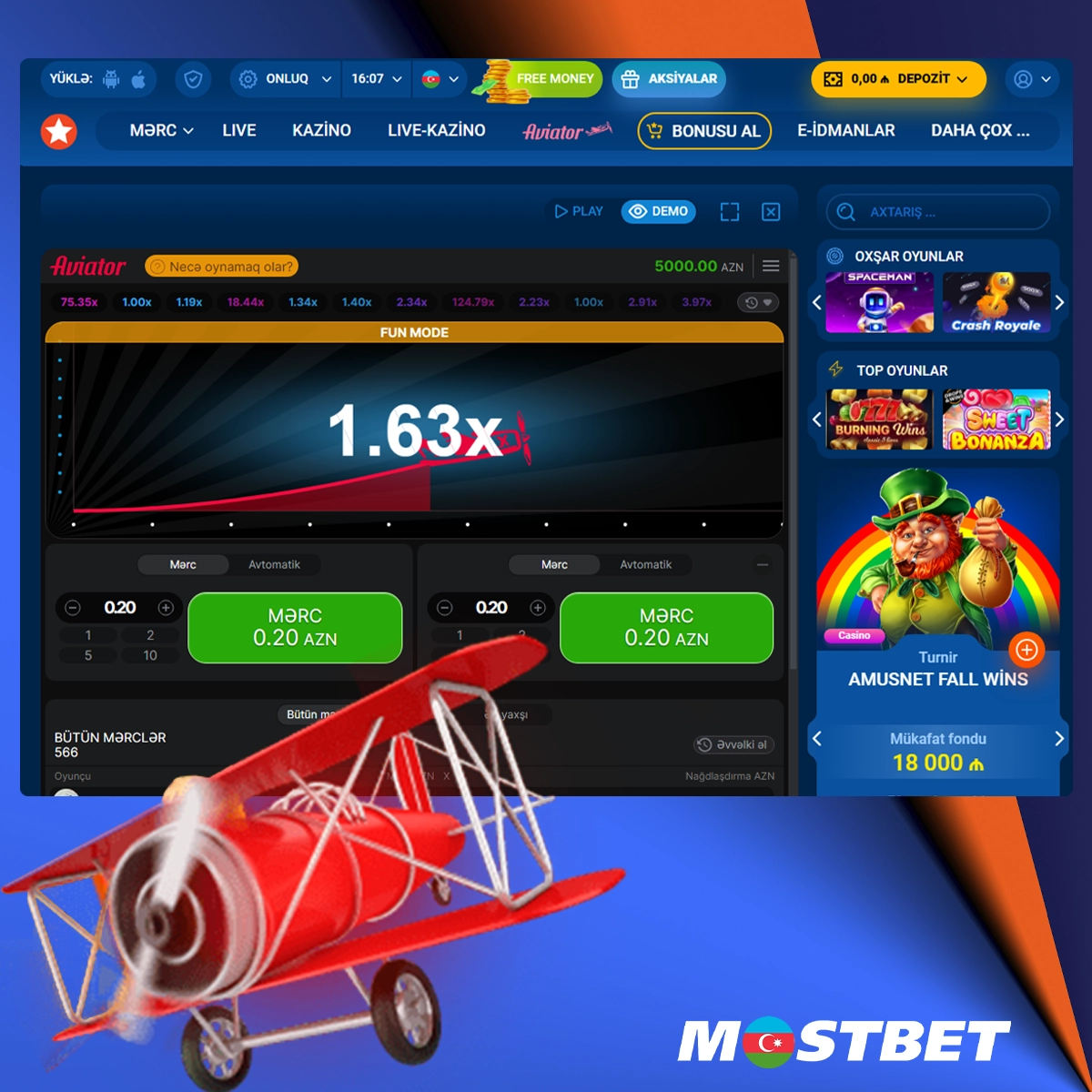 Mostbet platformasında Aviatorun icmalı