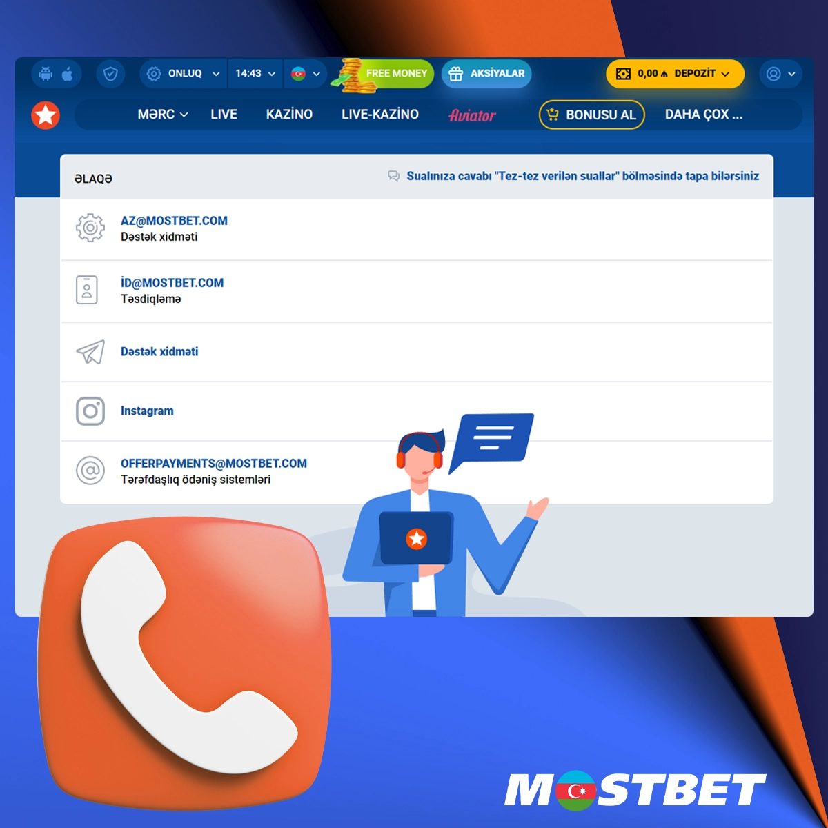 Mostbet müştəri dəstəyi necə işləyir?